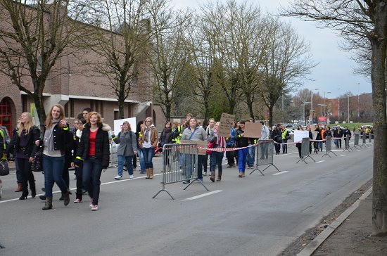 Manifestation de l'école Campin - Tournai
